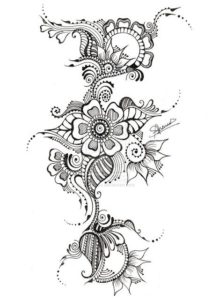 Tatouage fleur maorie dessin