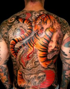 Tatouage japonais tigre