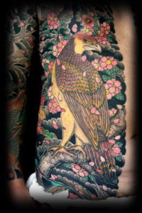 Tatouage japonais oiseau