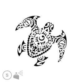 Tatouage de tortue maorie dessin