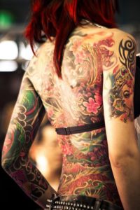 Tatouage japonais femme dos